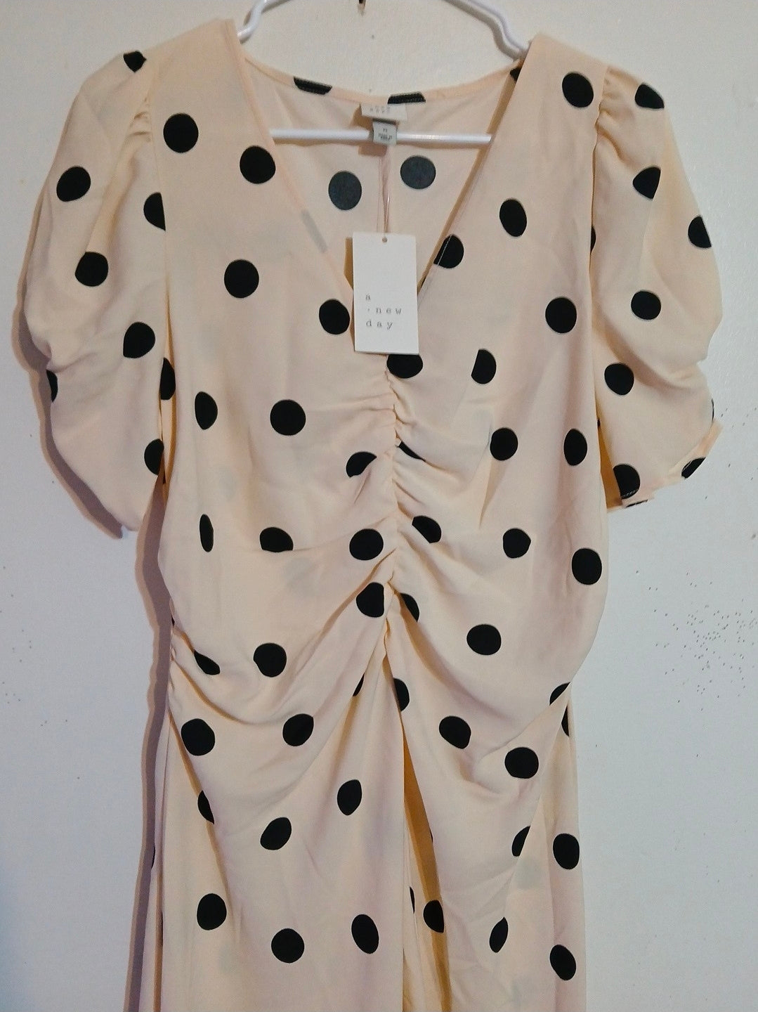 Target A New Day Beautiful Dress small Polka Dot Black With Tags Size M