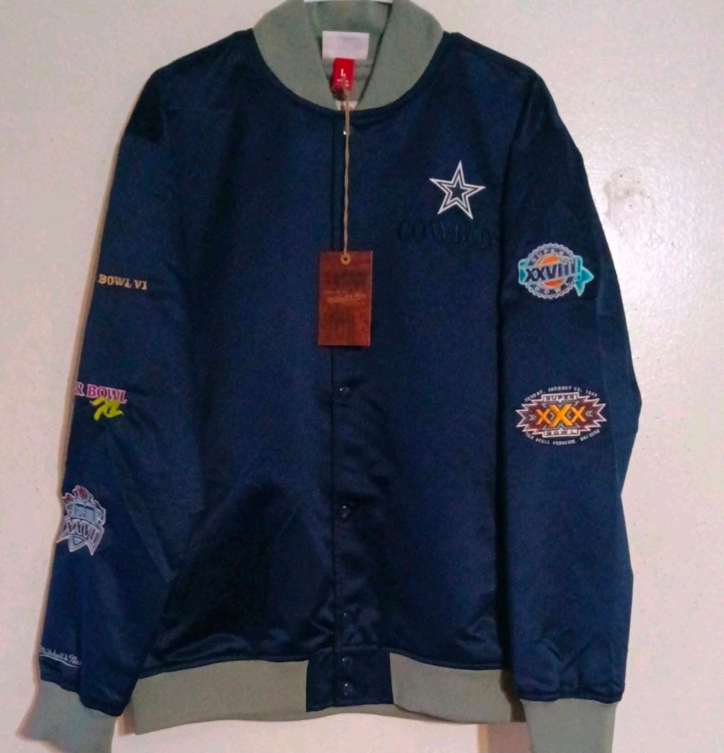Mitchell & Ness  Vintage  Dallas Cowboys Super Bowl  History jacket Size Large