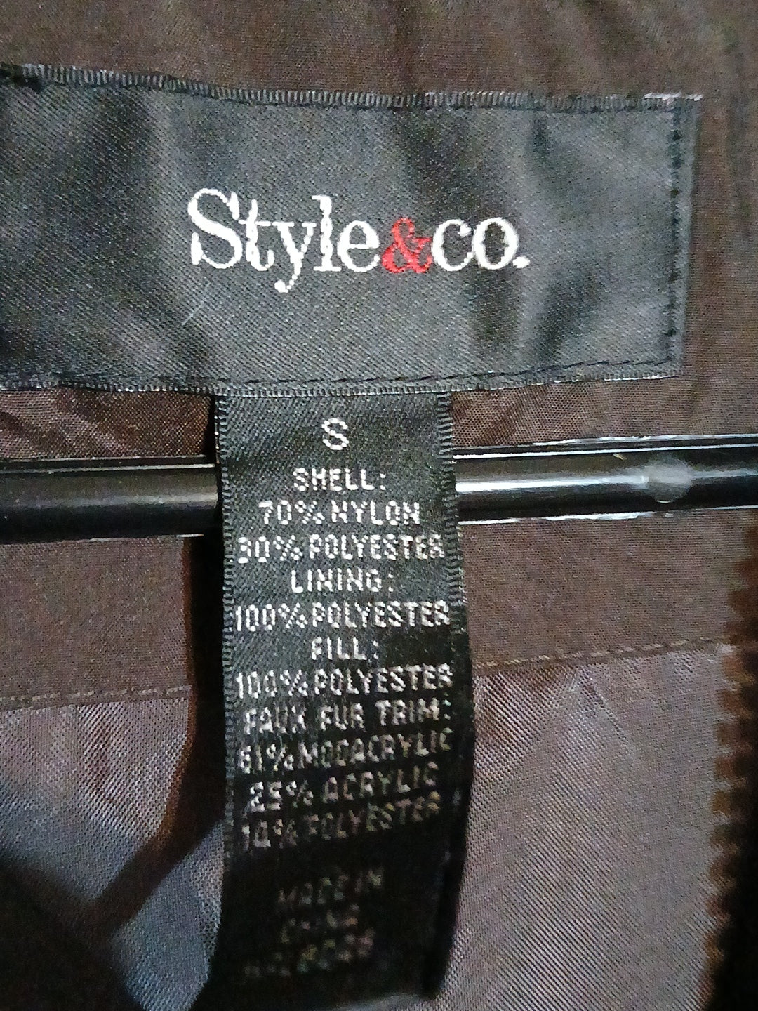 Style & Co. Woman's Jacket With Hoodie Color Brown Size S