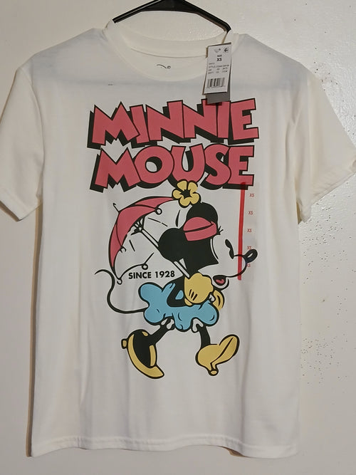 Disney Minnie Mouse Women's Shirt Color White With Tags Size XS