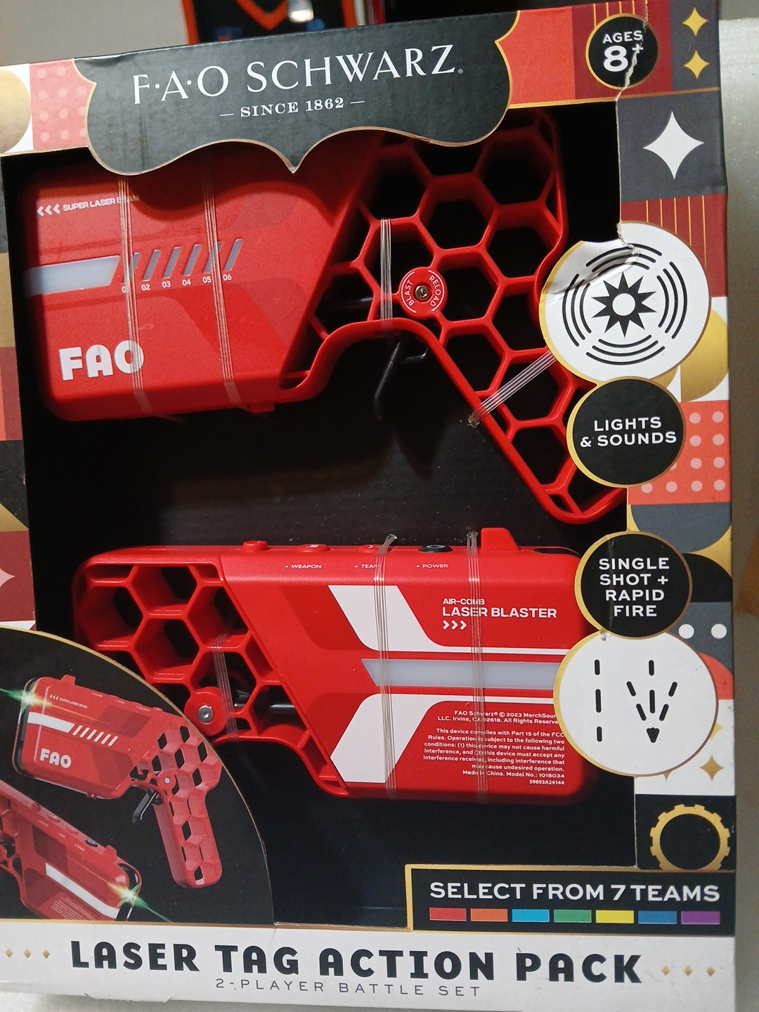 FAO Schwarz laser tag action pack two player set