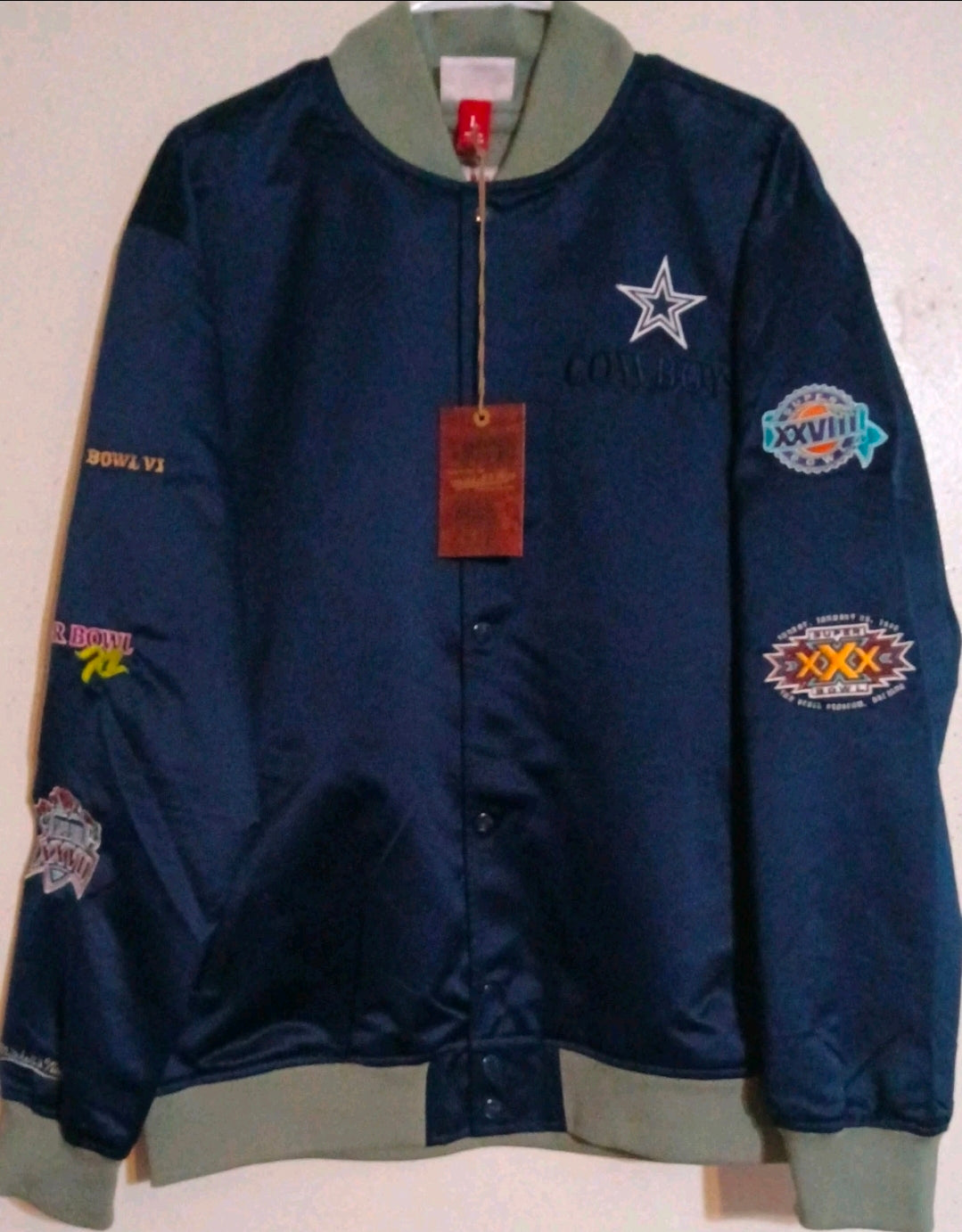 Mitchell & Ness  Vintage  Dallas Cowboys Super Bowl  History jacket Size Large