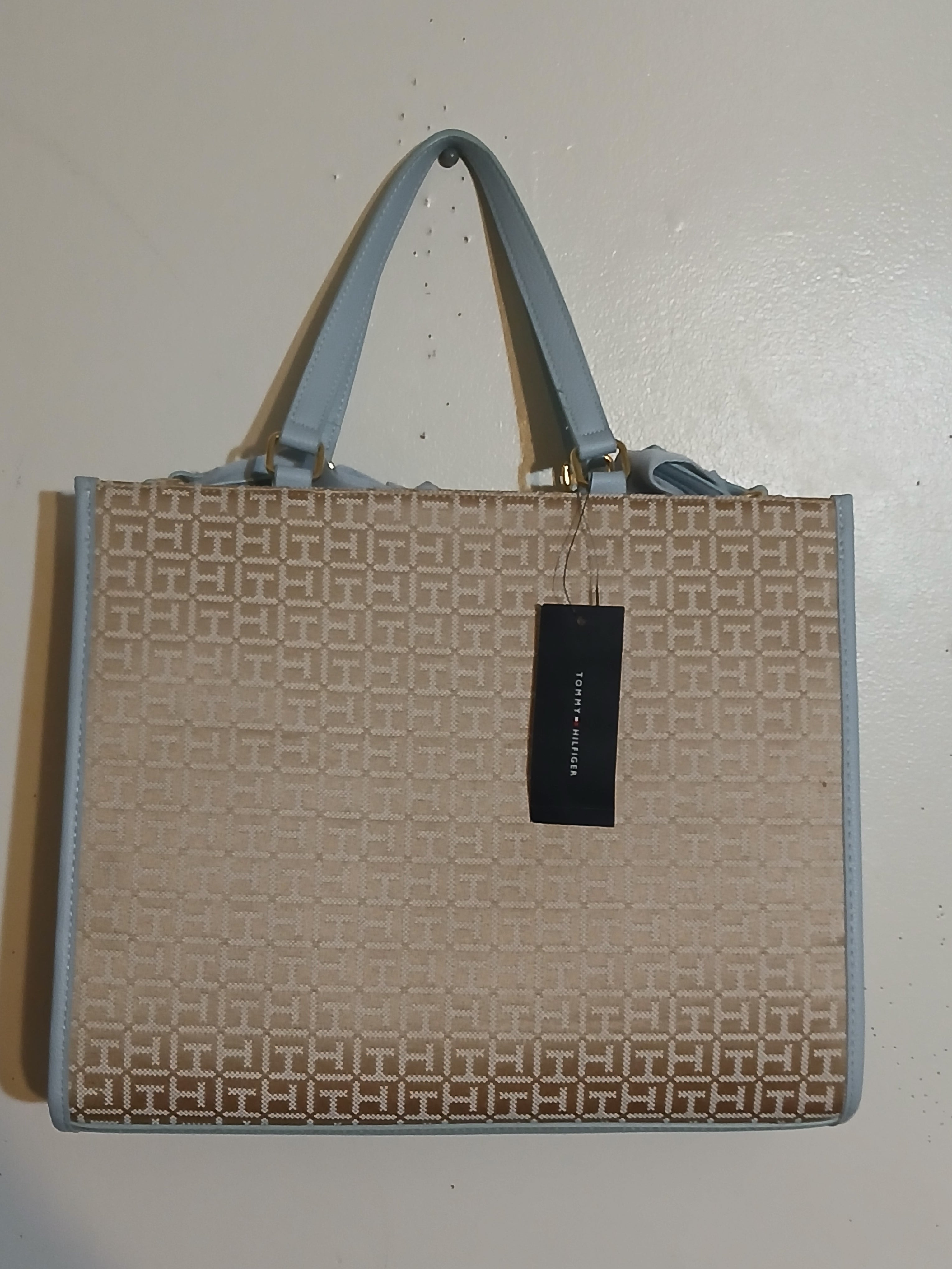 Tommy Hilfiger women's tote bag large Baby blue