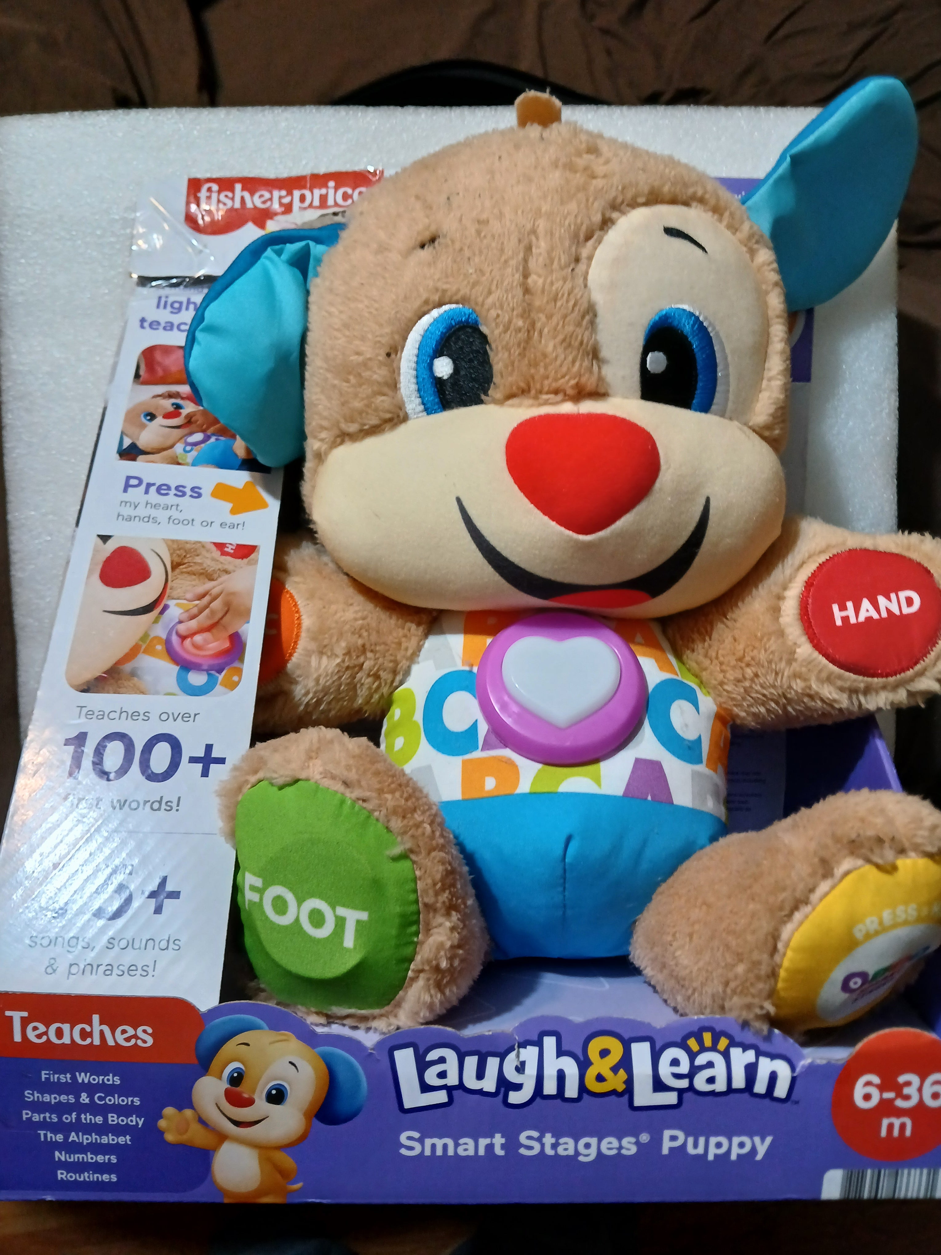 Fisher Price Laugh & Learn Smart Stages Puppy Talk & Learn Box Has A Little Damage