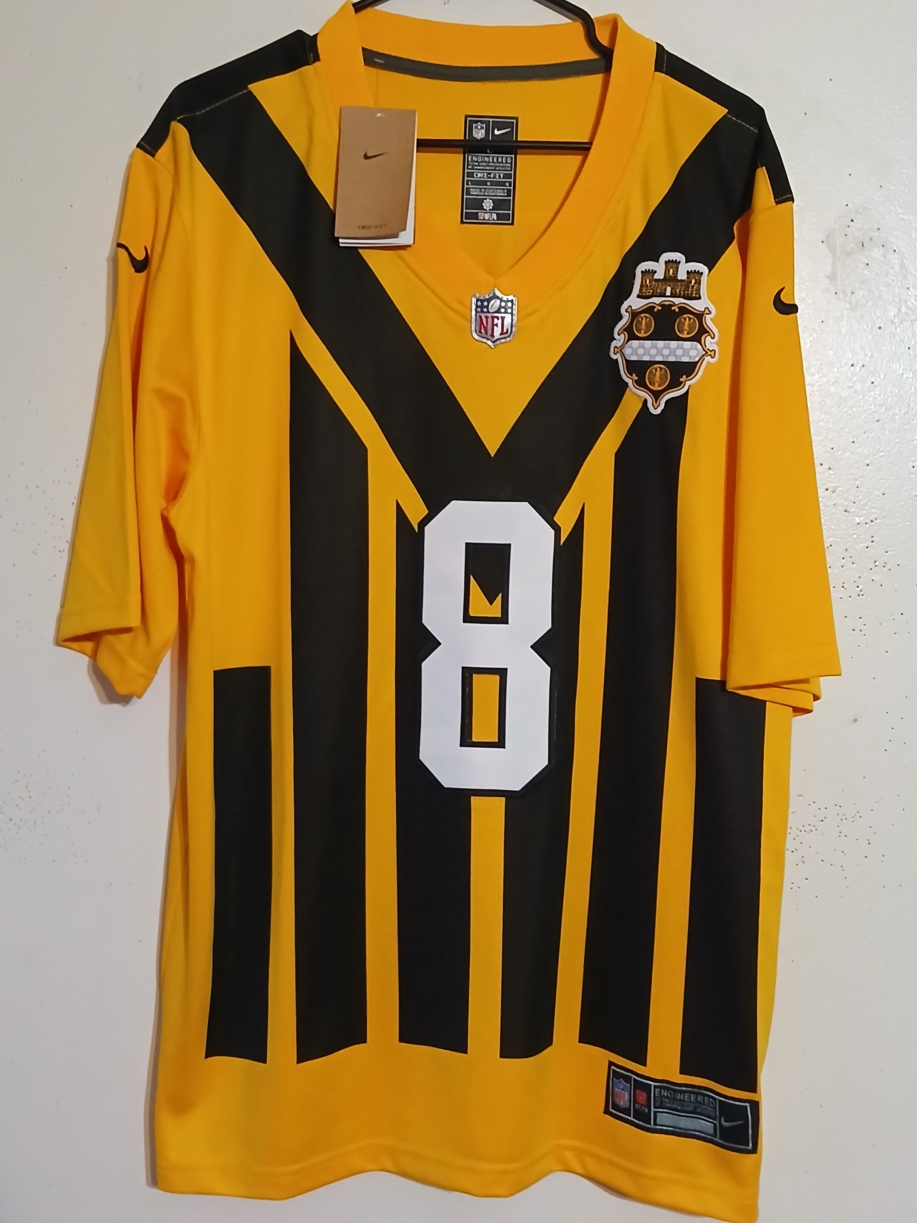 Nike men's Pittsburgh Steelers Aaron Rodgers 1933 alternate jersey size large